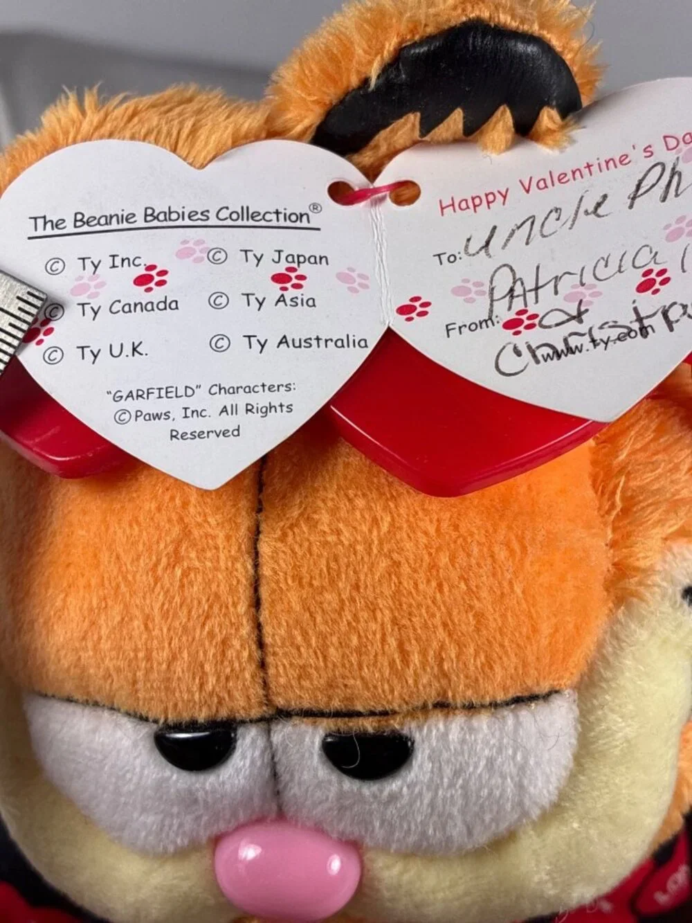 2005 TY Garfield Happy Valentine's Day Beanie Baby Plush 9
